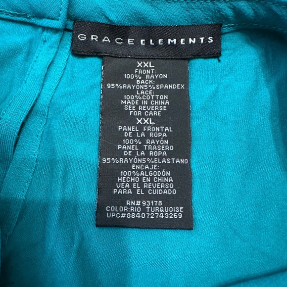 🛍️Grace Clements Blue Top Size XXL excellent condition. - Picture 6 of 6